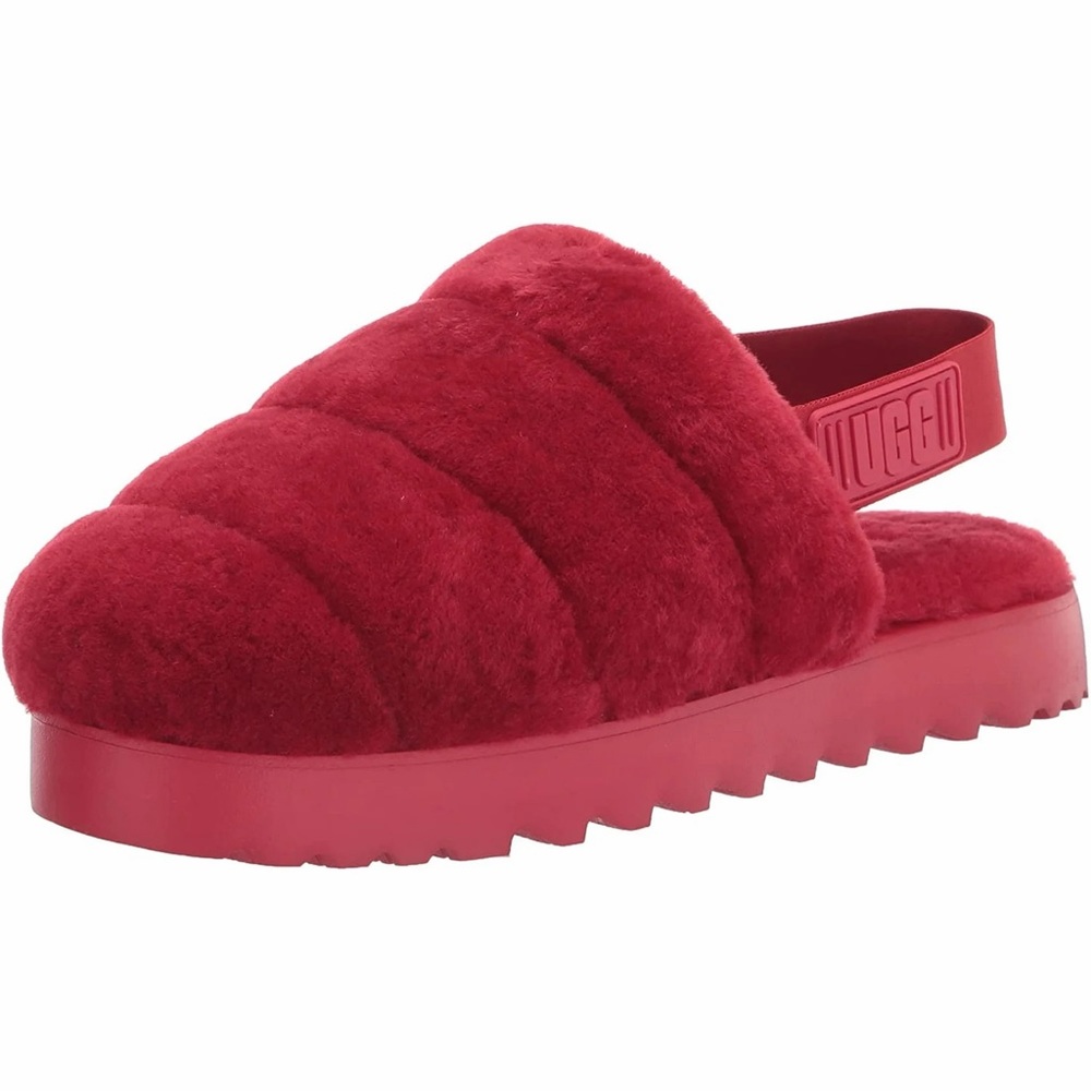 UGG Womens Super Fluff Slippers in Ribbon Red - Womens Size 9